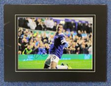 Football Ross Barkley signed 16x12 Everton mounted colour photo. Ross Barkley (born 5 December 1993)