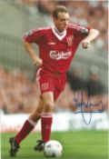 Football Rob Jones Hand signed 12x8 colour Photo Showing Jones in action for Liverpool FC in 1991.