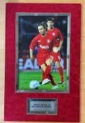 Football. Boundewijn Zenden Signed Colour Photo professionally matted. Overall size 18x12. Good