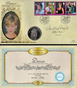 Jennie Bond signed Diana Princess of Wales commemorative Benham coin cover. This beautiful cover