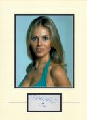 Britt Ekland 16x12 overall mounted signature piece includes signed album page. Britt Ekland (born