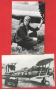 WW2 Collection of 2 Black and White Printed photos displaying a pilot Charles Lindbergh and a