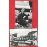 WW2 Collection of 2 Black and White Printed photos displaying a pilot Charles Lindbergh and a