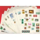 Approximately 500 Worldwide International Stamps On 21 A4 Paper Sheets. Good condition. All