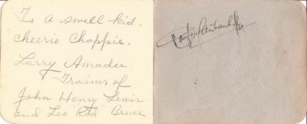 Boxer, John Henry Lewis x2 signed vintage album pages. John Henry Lewis (May 1, 1914 - April 18,