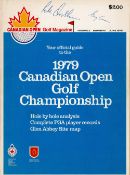 Golf Peter Oosterhuis signed 1979 Canadian Open Golf Championship vintage programme signature on