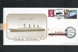 Millvina Dean signed H. M. S Titanic 90th Anniversary commemorative FDC PM 31st May 2001 Belfast.