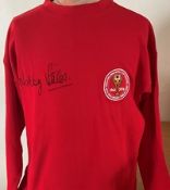 Football Nobby Stiles signed England 1966 World Cup Winners 40th Anniversary Tribute 2006 shirt.