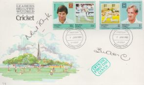 Cricket Neil Taylor and Bill Athey signed Cricket Leaders of the World FDC pm Nukulaelae Tuvalu 8