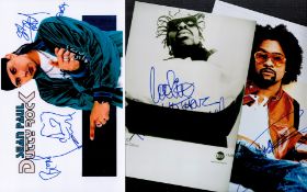 Coolio, Shaggy and Sean Paul signed photo collection. Good condition. All autographs come with a