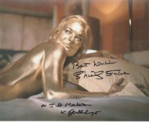 Bond Girl, Shirley Eaton signed 10x8 colour photograph pictured during her role in Goldfinger as