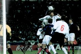 Football Don Hutchison signed Scotland v England 12x8 colour photo. Good condition. All autographs