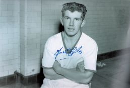 Irish Football Legend John Giles Hand signed 12x8 Black and White Photo. Michael John Giles (born