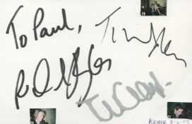 Keane signed 6 x 4 album page. Keane are an English alternative rock band from Battle, East