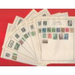 7 Pages of Mainly W. Europe Stamps Denmark, Iceland Luxemburg but includes some Finland, Norway,