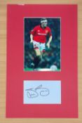 Football Steve Bruce signed 16x10 Manchester United mounted signature piece includes signed white