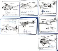 RAF WW2 Collection of 7 signature cuttings from a DM Medals Cover. Signatures include Sqn Ldr MJ