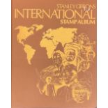 Stanley Gibbons International Stamp Album with no stamps Approx 90 blank pages. Good condition.
