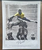 Football Legend, Pele signed 20x16 Autographed Editions photograph. This Sporting Legends colourised