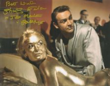 Bond Girl, Shirley Eaton signed 10x8 colour photograph pictured during her role in Goldfinger as