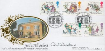 Carola Dickens signed Benham cover commemorating Gads Hill School. This beautiful cover features 5
