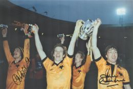 Wolverhampton Wanderers FC Kenny Hibbitt and John Richards Signed 12x8 Colour Photo. Photo Shows