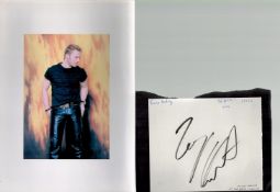 Ronan Keating signed album page. Also includes unsigned photo. Keating is an Irish singer,