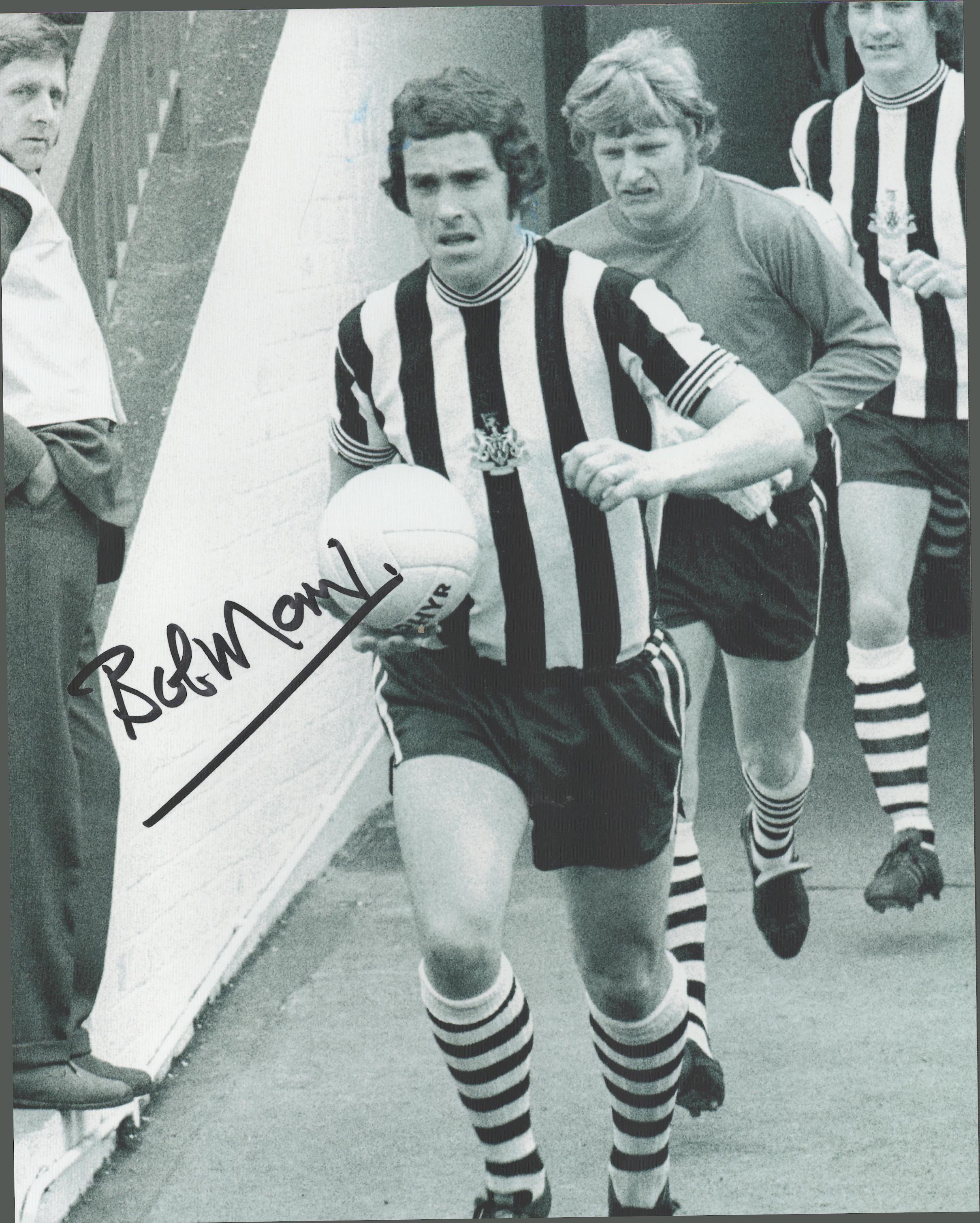 Football Bob Moncur Signed 10x8 Black and White Photo Showing Moncur exiting the tunnel for