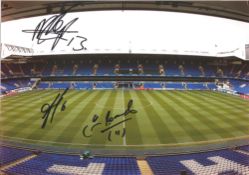 Spurs Multi Signed 10x8 colour Photo showing White Hart Lane. Signed by Erik Lamela, Nabil