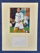 Football David Unsworth 16x12 Everton mounted signature piece includes signed white card and