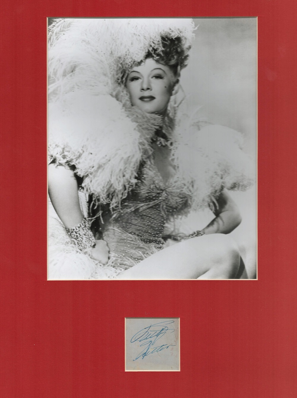 Betty Hutton 16 X 12 Mounted Signature Piece. Hutton was an American stage, film, and television