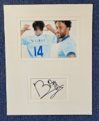 Football Wilfried Bony 14x11 Manchester City mounted signature piece includes signed white card