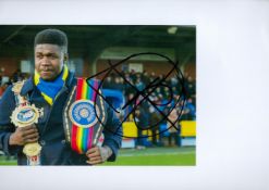 Boxing Lerrone Richards signed 12x8 colour photo. Lerrone Jermaine Richards, born 25 August 1992, is