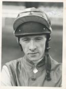 Jockey Billy Newnes Signed 8x6 Black and White photo. Newnes (born Liverpool, 6 December 1959) is an