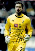 Carlo Cudicini signed 12x8 Tottenham Hotspur colour photo. Italian footballer who played as a