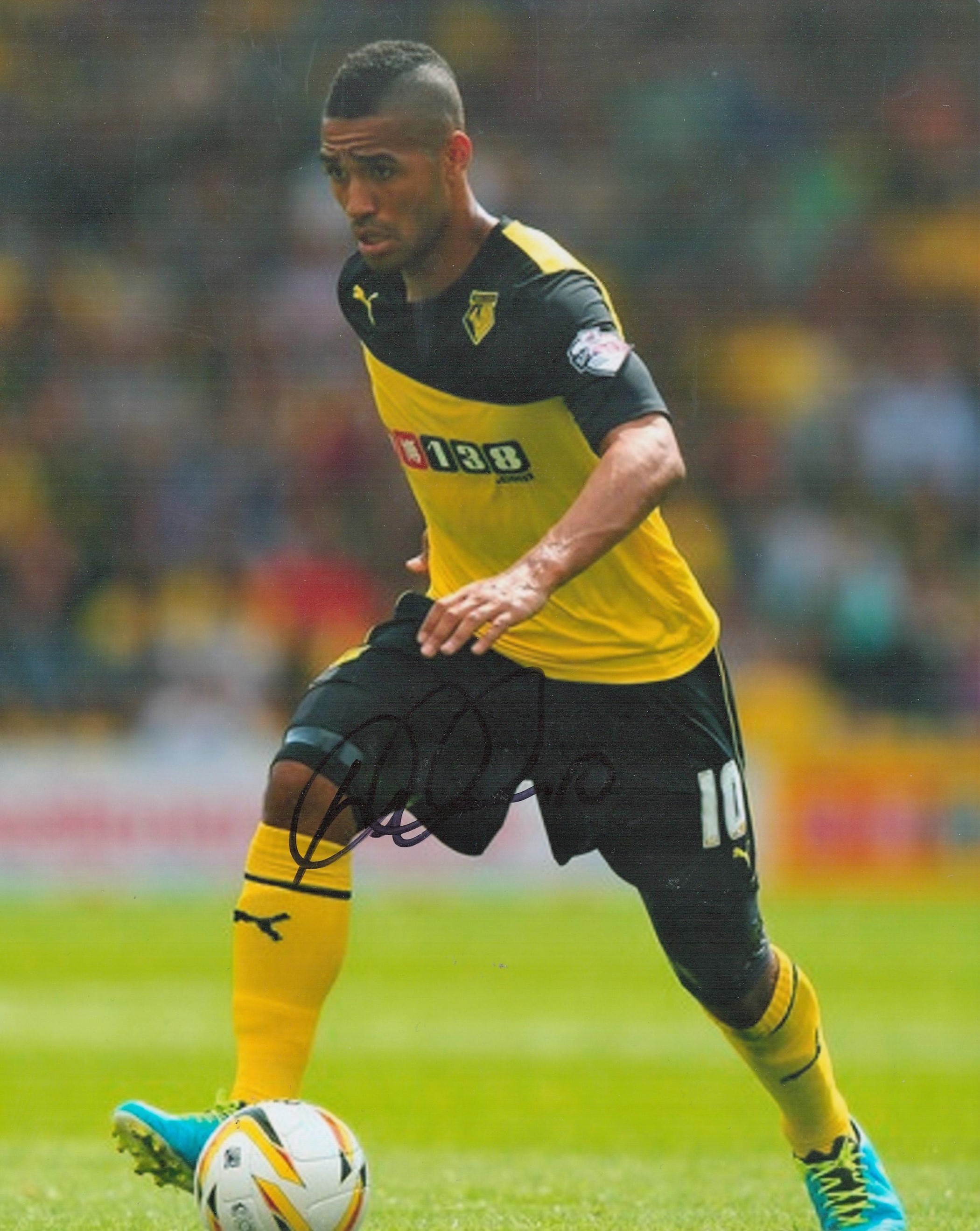 Joao Pedro Watford Signed 10 X 8 Coloured Photo. Good condition. All autographs come with a