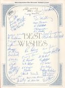 Boxing Rare Croydon Ex Boxers card hand signed by 45 fighters includes Albert Finch, Ron Pudney, Pat