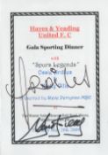 Football Spurs Legends multi signed Hayes and Yeading Gala Sporting Dinner dated 28th May 2009