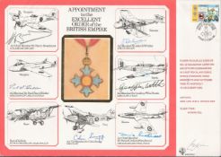 WW2 multisigned DM Cover Appointment to the Excellent Order of the British Empire signed by A. C.