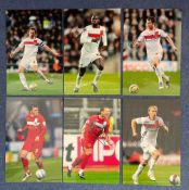 Milton Keynes Dons FC Collection of 6 signed colour photos including Dean Lewington, Samuel Nombe