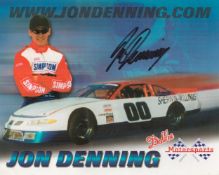 Nascar Jon Denning signed 10x8 colour promo photo. Jonathan Alan Denning (born March 14, 1987) is an