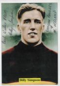 Billy Simpson signed 6x4 colour post card photo. William J. Simpson (12 December 1929 - 27 January