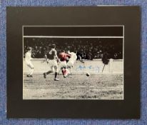 Football John Connelly signed 14x12 Manchester United mounted colourised photo. John Michael