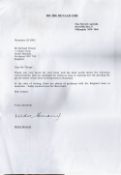 Cricket Richie Benaud TLS dated November 25 2002 includes comments regarding the England Ashes