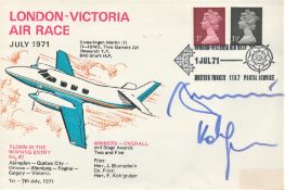 London Victoria Air Race 1971 cover signed by winning pilots J Blumschein, F Kohlgruber. Good