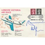 London Victoria Air Race 1971 cover signed by winning pilots J Blumschein, F Kohlgruber. Good