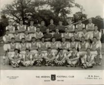 Football, vintage Arsenal 1959/1960 Official Black and White 10x2 photograph Some minor wear