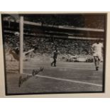 Football Legend Gordon Banks signed and framed Black and White Photograph. Measuring 18x17