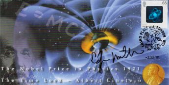 Astronaut, Edgar Mitchel signed 100th Anniversary Einstein, Nobel Prize commemorative cover. This