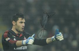 Football Marco Amelia signed 12x8 AC Milan colour photo. Marco Amelia born 2 April 1982) is an
